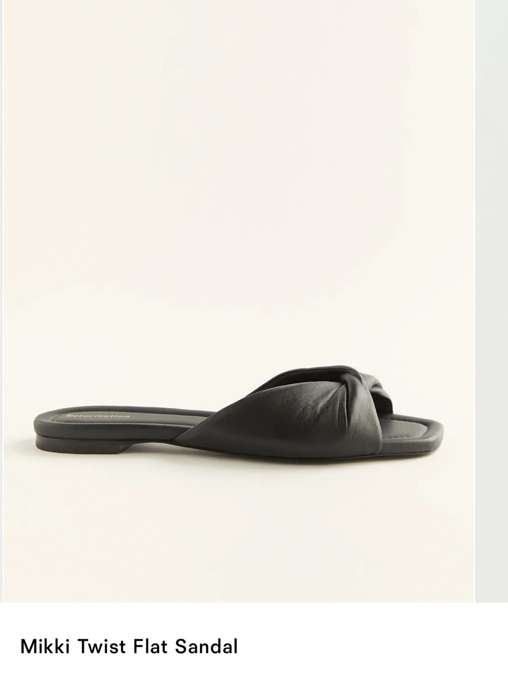 Mikki twist fBlack Knotted Slide Sandals - Women